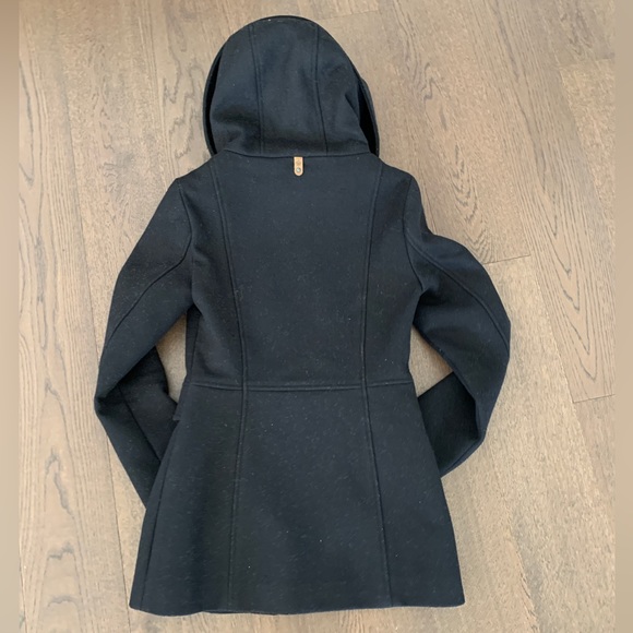 Mackage black wool Zandra toggle hooded jacket size XS - Picture 6 of 16